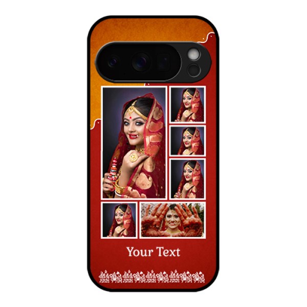 Google Pixel 10 Pro 5G Custom Glass Phone Case - Wedding Pic Upload Design