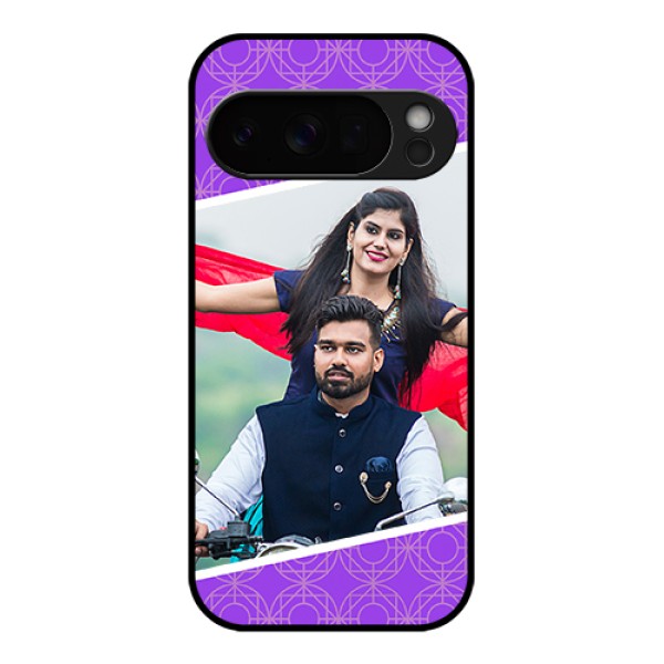 Google Pixel 10 Pro 5G Custom Glass Phone Case - Violet Color Pattern Design