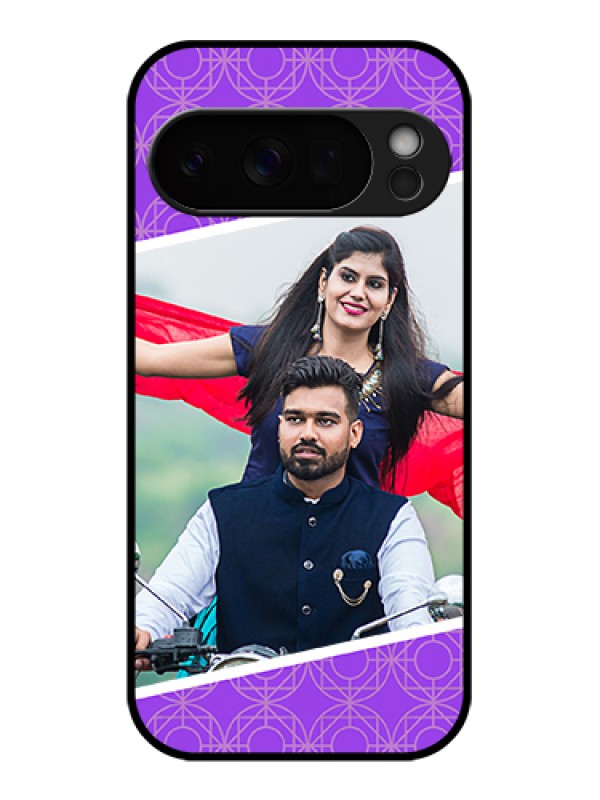 Custom Google Pixel 10 Pro 5G Custom Glass Phone Case - Violet Color Pattern Design