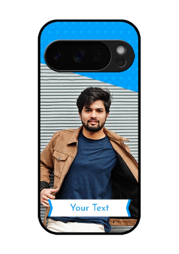 Google Pixel 10 Pro 5G Custom Glass Phone Case - Simple Blue Color Design