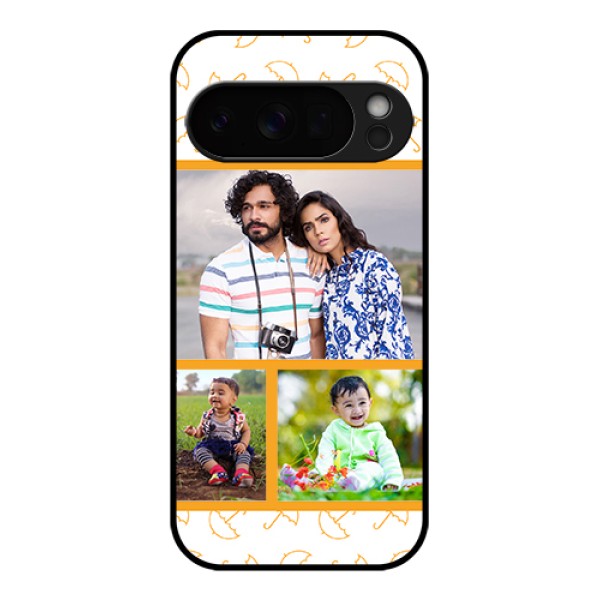 Google Pixel 10 Pro 5G Custom Glass Phone Case - Yellow Pattern Design