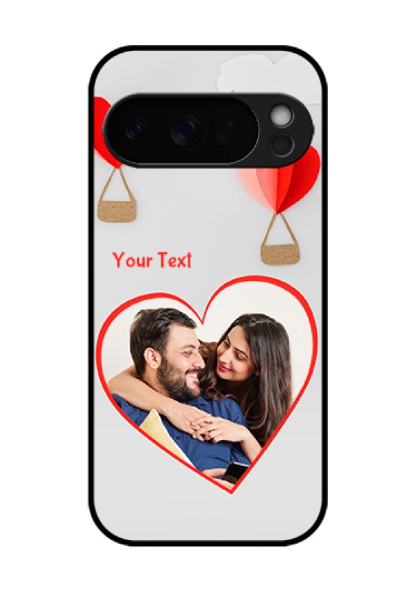 Google Pixel 10 Pro 5G Custom Glass Phone Case - Parachute Love Design