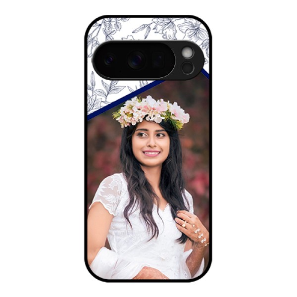 Google Pixel 10 Pro 5G Custom Glass Phone Case - Classy Floral Design
