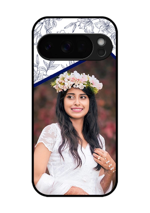 Google Pixel 10 Pro 5G Custom Glass Phone Case - Classy Floral Design