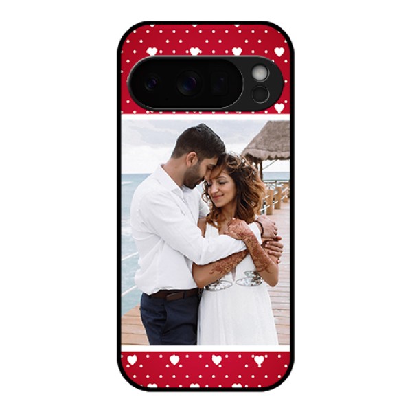 Google Pixel 10 Pro 5G Custom Glass Phone Case - Hearts Mobile Case Design