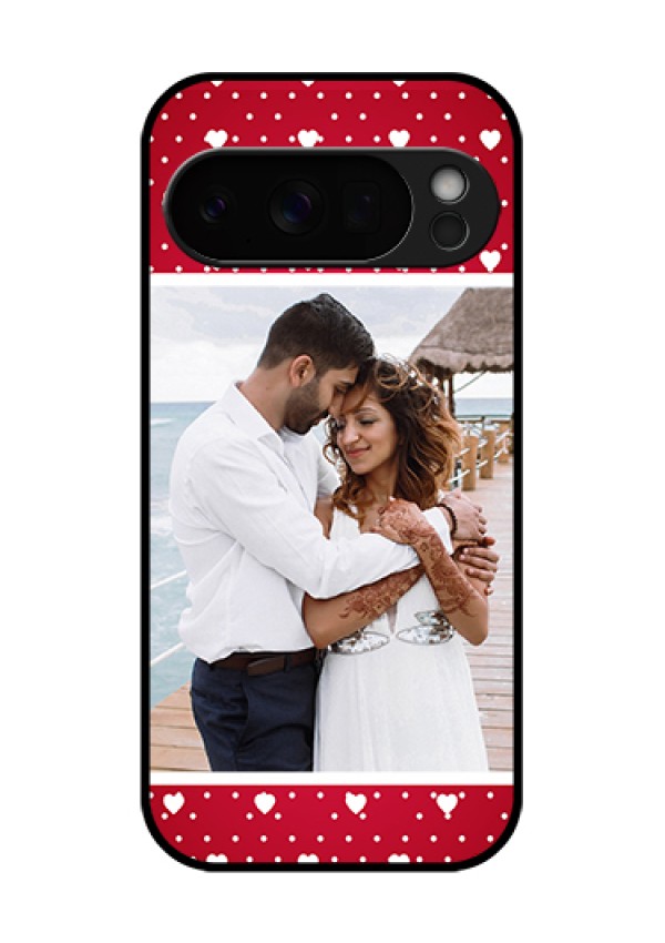 Google Pixel 10 Pro 5G Custom Glass Phone Case - Hearts Mobile Case Design