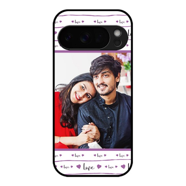 Google Pixel 10 Pro 5G Custom Glass Phone Case - Couples Heart Design