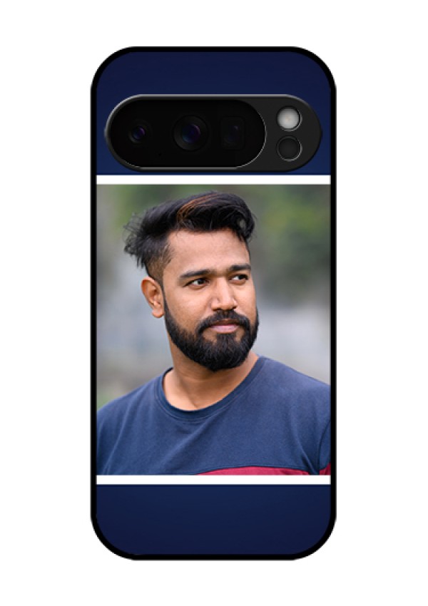 Google Pixel 10 Pro 5G Custom Glass Phone Case - Simple Royal Blue Design