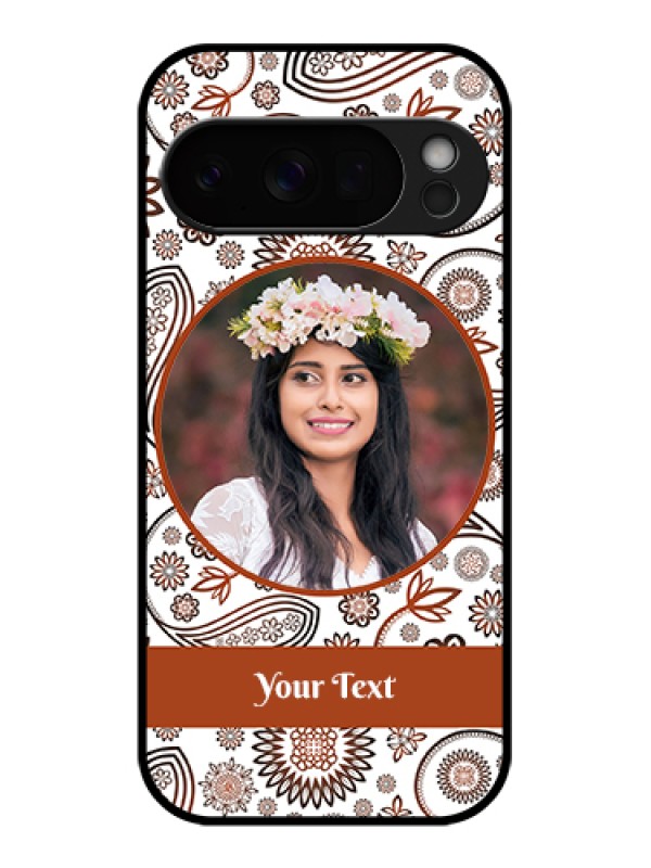 Custom Google Pixel 10 Pro 5G Custom Glass Phone Case - Abstract Flower Design