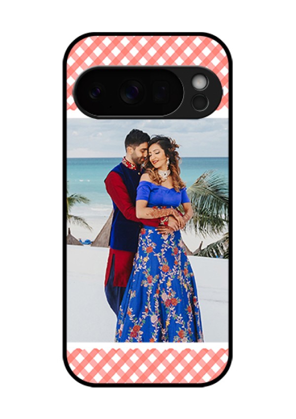 Google Pixel 10 Pro 5G Custom Glass Phone Case - Pink Pattern Design