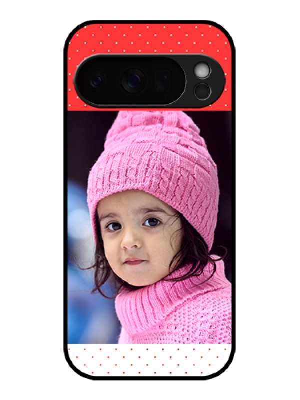 Custom Google Pixel 10 Pro 5G Custom Glass Phone Case - Red Pattern Design