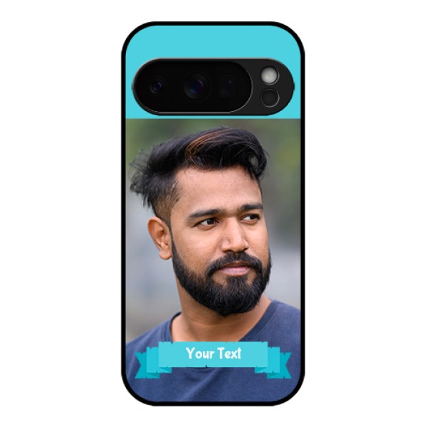 Google Pixel 10 Pro 5G Custom Glass Phone Case - Blue Color Design