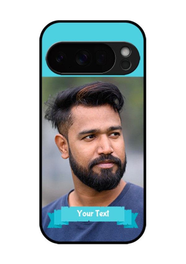 Google Pixel 10 Pro 5G Custom Glass Phone Case - Blue Color Design