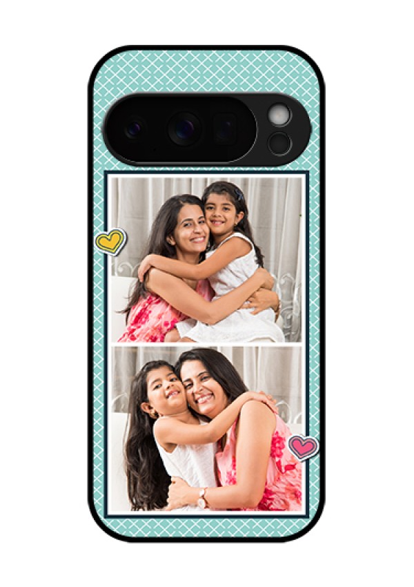 Google Pixel 10 Pro 5G Custom Glass Phone Case - 2 Image Holder With Pattern Design