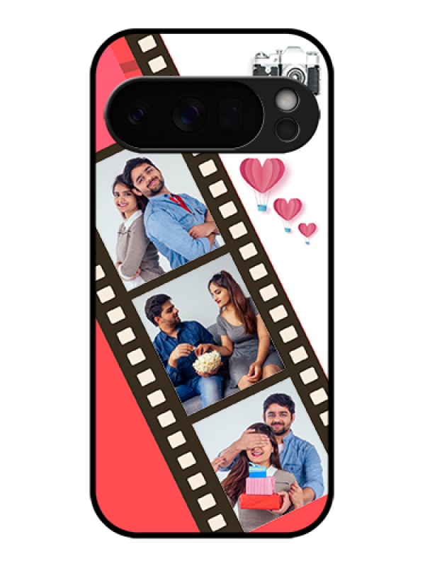 Custom Google Pixel 10 Pro 5G Custom Glass Phone Case - 3 Image Holder With Film Reel