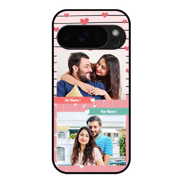 Google Pixel 10 Pro 5G Custom Glass Phone Case - Photo With Heart Design