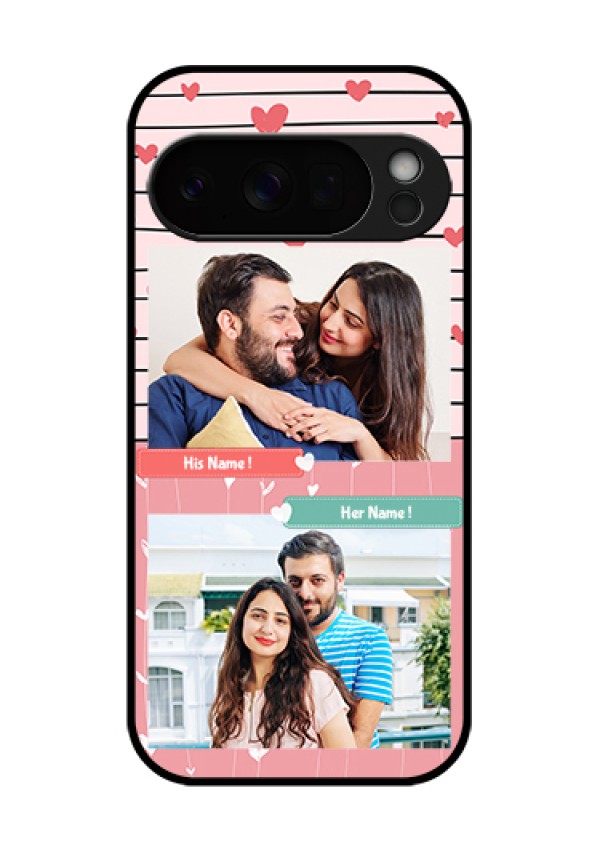 Google Pixel 10 Pro 5G Custom Glass Phone Case - Photo With Heart Design