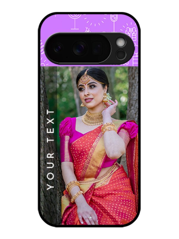 Custom Google Pixel 10 Pro 5G Custom Glass Phone Case - Birthday Icons Design