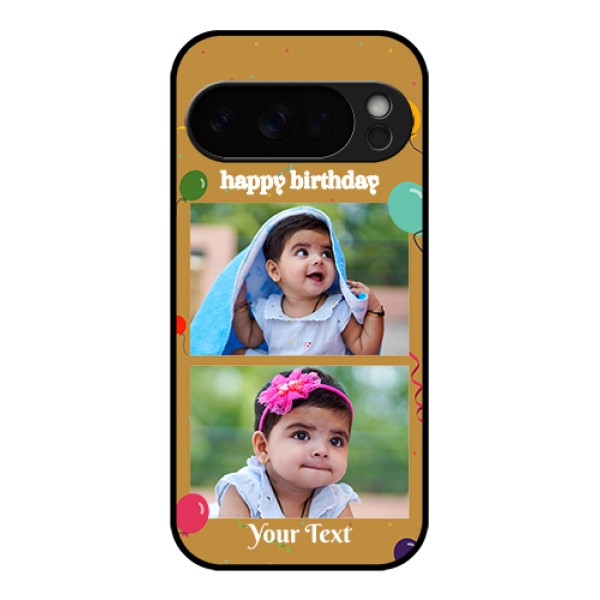Google Pixel 10 Pro 5G Custom Glass Phone Case - Image Holder With Birthday Celebrations Design