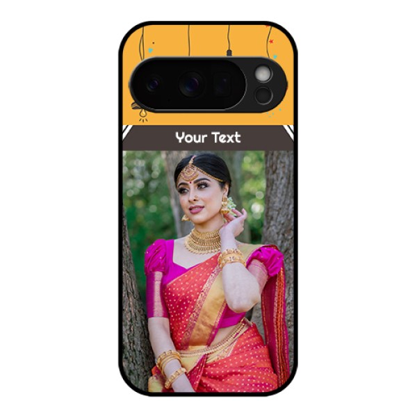 Google Pixel 10 Pro 5G Custom Glass Phone Case - With Family Picture And Icons
