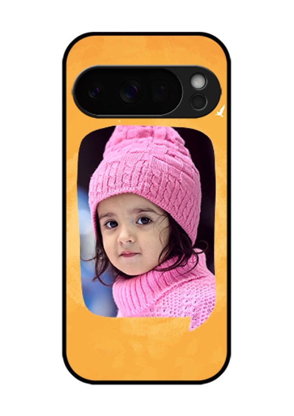 Google Pixel 10 Pro 5G Custom Glass Phone Case - Water Color Design With Bird Icons