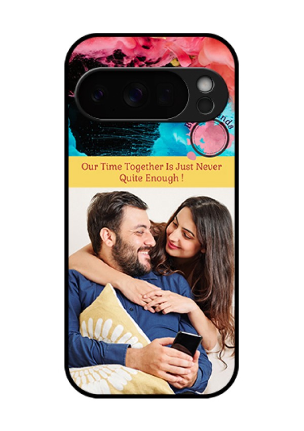 Google Pixel 10 Pro 5G Custom Glass Phone Case - Quote With Acrylic Painting Design