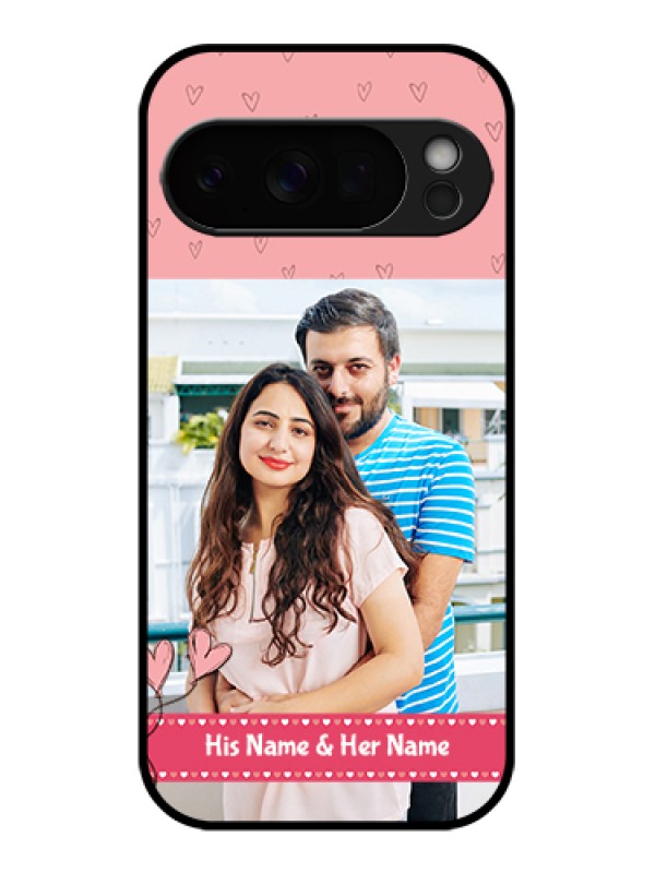 Custom Google Pixel 10 Pro 5G Custom Glass Phone Case - Love Design Peach Color