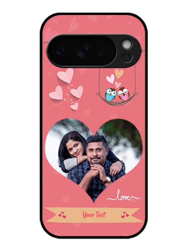 Custom Google Pixel 10 Pro 5G Custom Glass Phone Case - Peach Color Love Design