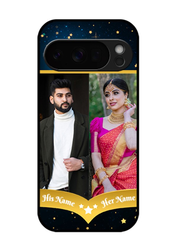 Google Pixel 10 Pro 5G Custom Glass Phone Case - Galaxy Stars Backdrop Design