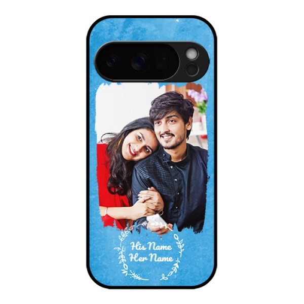 Google Pixel 10 Pro 5G Custom Glass Phone Case - Blue Color Vintage Design
