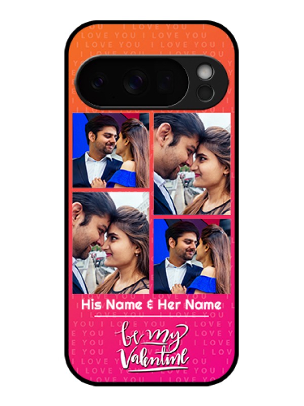 Custom Google Pixel 10 Pro 5G Custom Glass Phone Case - I Love You Pink Design
