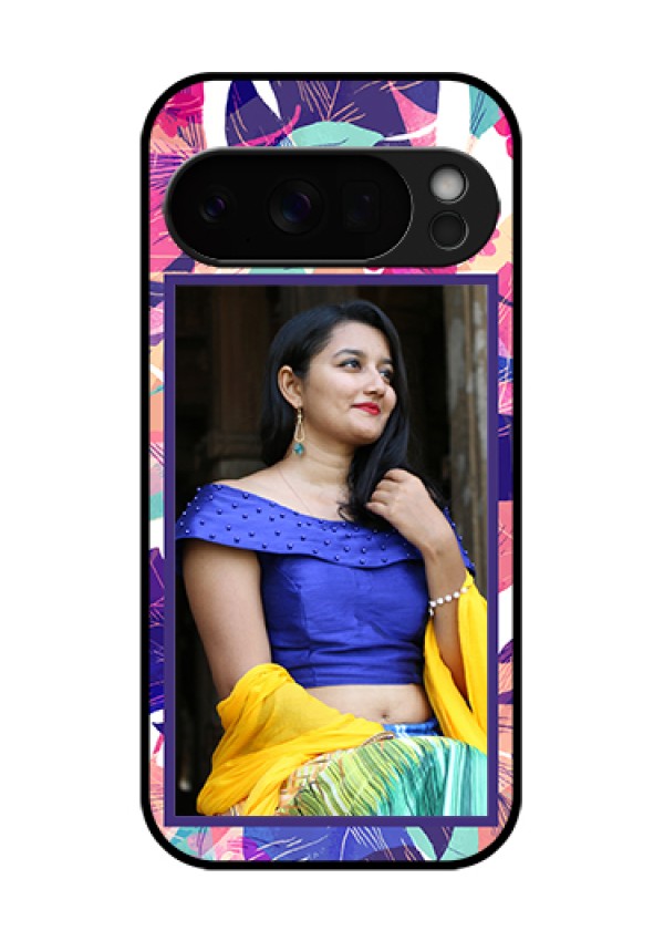Google Pixel 10 Pro 5G Custom Glass Phone Case - Abstract Floral Design