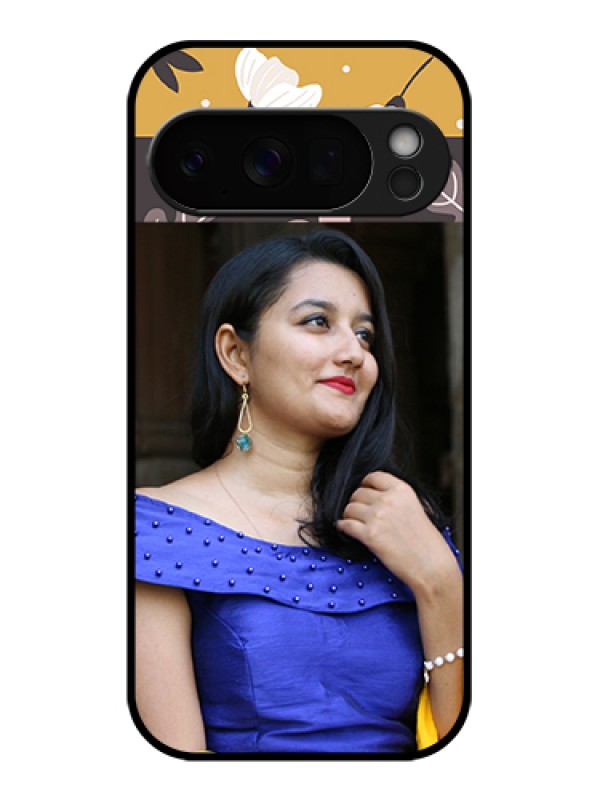 Custom Google Pixel 10 Pro 5G Custom Glass Phone Case - Stylish Floral Design