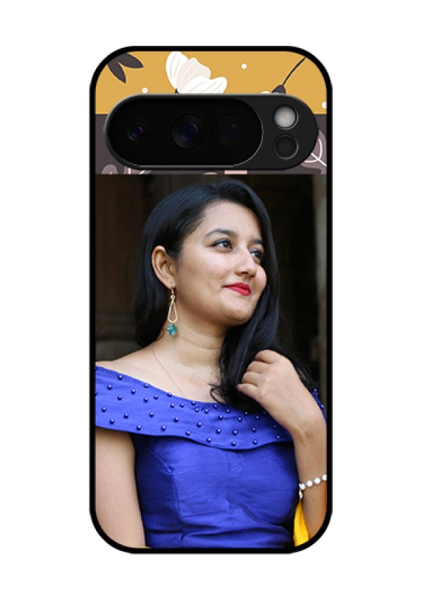 Google Pixel 10 Pro 5G Custom Glass Phone Case - Stylish Floral Design