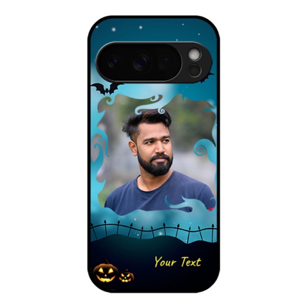 Google Pixel 10 Pro 5G Custom Glass Phone Case - Halloween Frame Design