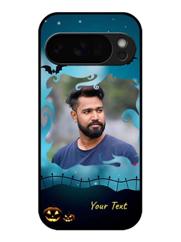 Custom Google Pixel 10 Pro 5G Custom Glass Phone Case - Halloween Frame Design