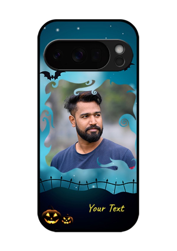 Google Pixel 10 Pro 5G Custom Glass Phone Case - Halloween Frame Design