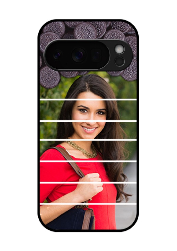 Google Pixel 10 Pro 5G Custom Glass Phone Case - With Oreo Biscuit Design