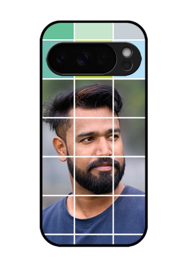 Google Pixel 10 Pro 5G Custom Glass Phone Case - With White Box Pattern