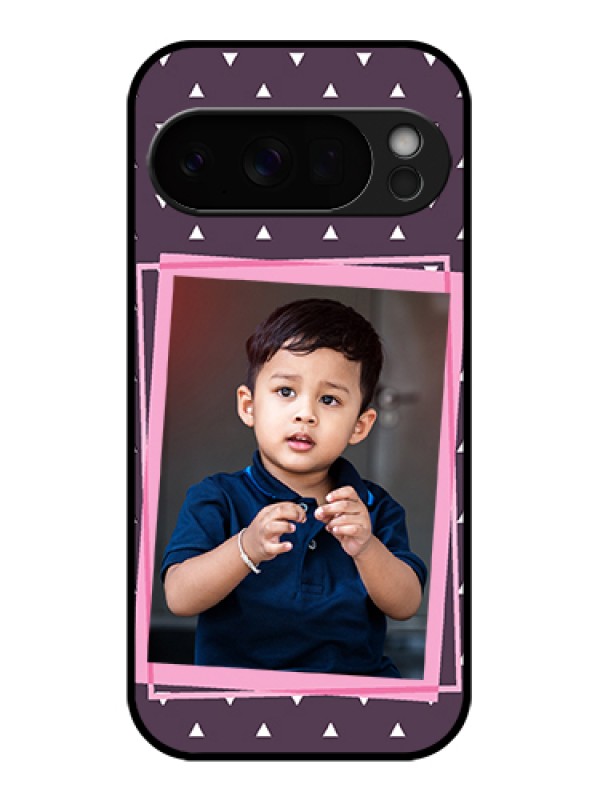 Custom Google Pixel 10 Pro 5G Custom Glass Phone Case - Triangle Pattern Dotted Design