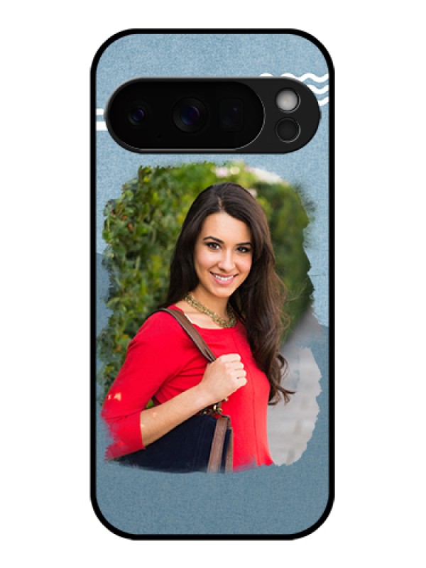 Custom Google Pixel 10 Pro 5G Custom Glass Phone Case - Grunge Line Art Design