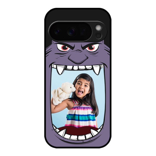 Google Pixel 10 Pro 5G Custom Glass Phone Case - Angry Monster Design
