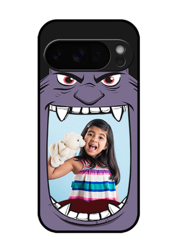 Google Pixel 10 Pro 5G Custom Glass Phone Case - Angry Monster Design
