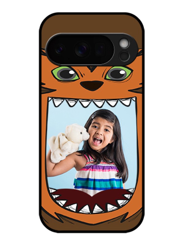 Custom Google Pixel 10 Pro 5G Custom Glass Phone Case - Owl Monster Back Case Design