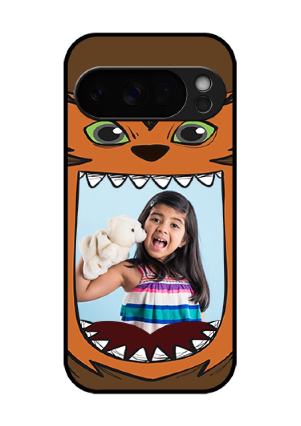 Google Pixel 10 Pro 5G Custom Glass Phone Case - Owl Monster Back Case Design