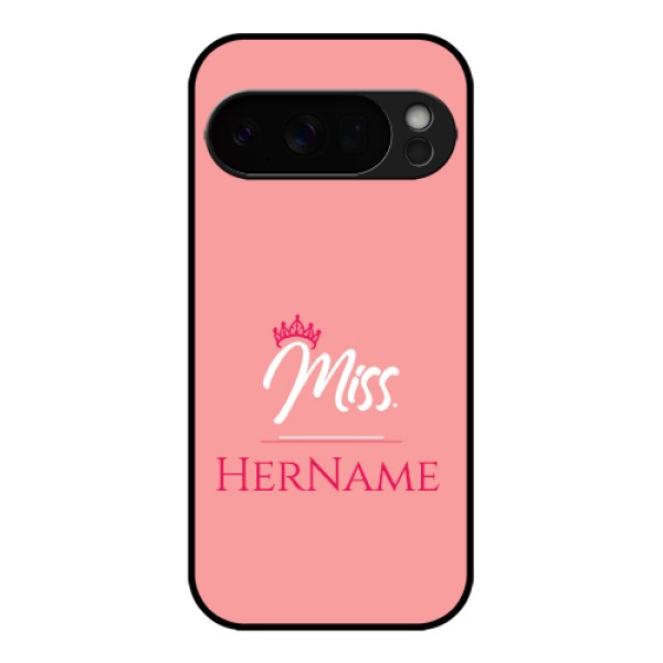Google Pixel 10 Pro 5G Custom Glass Phone Case - Mrs With Name Design