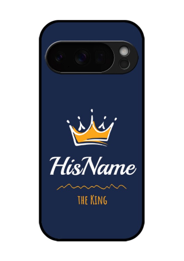 Google Pixel 10 Pro 5G Custom Glass Phone Case - King With Name Design