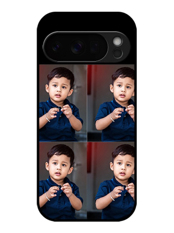 Custom Google Pixel 10 Pro 5G Custom Glass Phone Case - 4 Image Holder Design