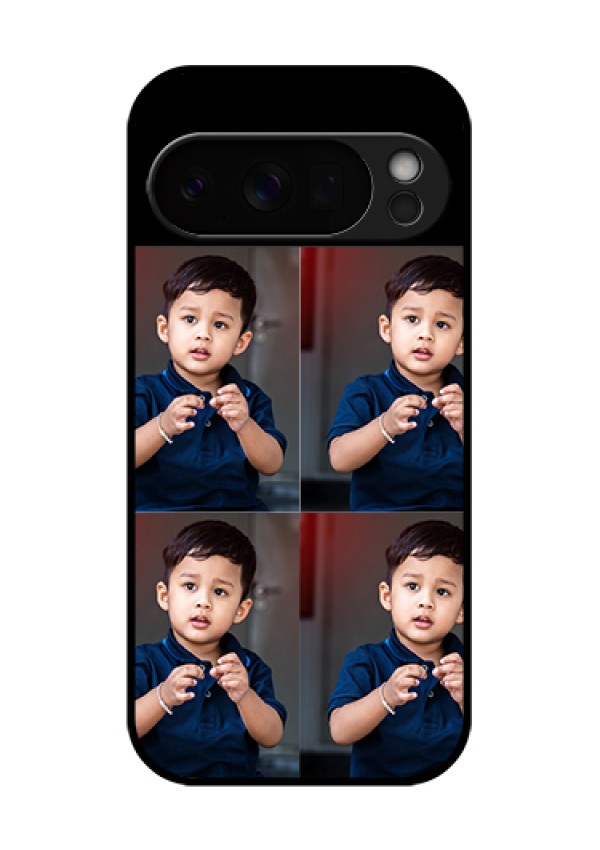 Google Pixel 10 Pro 5G Custom Glass Phone Case - 4 Image Holder Design