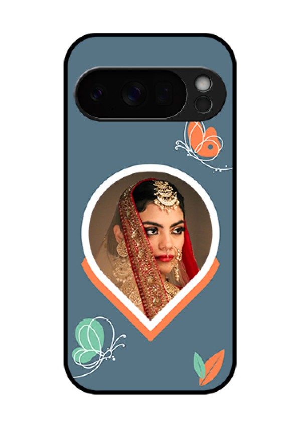 Google Pixel 10 Pro 5G Custom Glass Phone Case - Droplet Butterflies Design